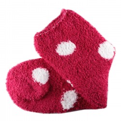 Pack de 3 Paires Chaussettes Chaudes Polaire Motif à Pois