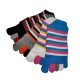 Pack de 2 Paires Chaussettes à doigts Rayure T.U. Bleu