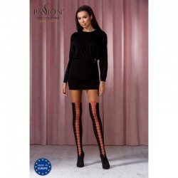 TI114 Collants 60|20 den - Noir et rouge