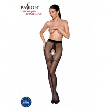 TIOPEN 021 Collants ouverts 20 den - Noir