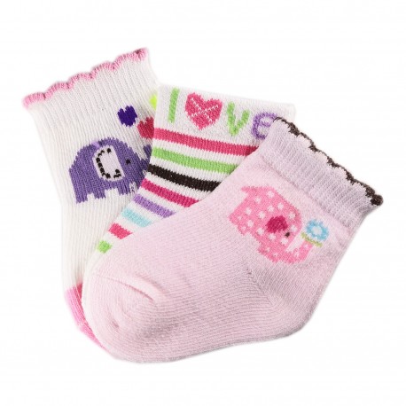 Pack de 3 Paires Chaussettes Coton Bébé