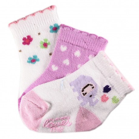 Pack de 3 Paires Chaussettes Coton Bébé