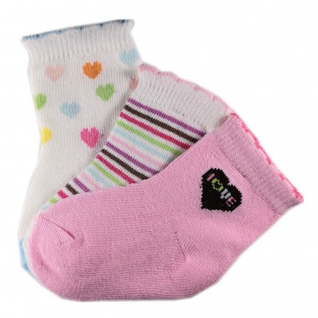 Pack de 3 Paires Chaussettes Coton Bébé