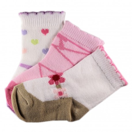 Pack de 3 Paires Chaussettes Coton Bébé