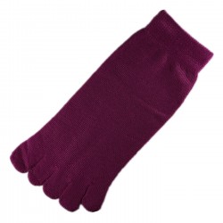 Pack de 2 Paires Socquettes à doigts Magenta foncé T.U.