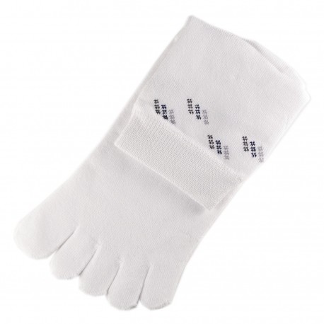 Pack de 2 Paires Chaussettes à doigts Blanc T.U.