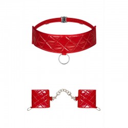 Hunteria Menottes et Collier - Rouge