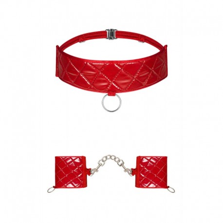 Hunteria Menottes et Collier - Rouge