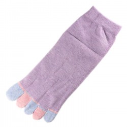 Pack de 2 Paires Socquettes à doigts Mauve T.U.