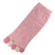Socquettes à doigts Rose dragée T.U.
