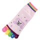 Pack de 6 Paires Socquettes à doigts Nounours Assorties T.U.