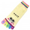 Pack de 2 Paires Socquettes à doigts SMILES Jaune T.U.