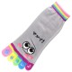 Pack de 2 Paires Socquettes à doigts SMILES Gris T.U.