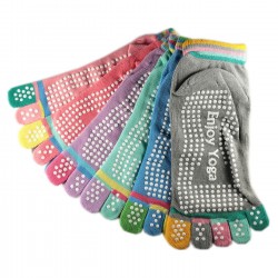 Pack de 6 Paires Socquettes à doigts Enjoy Yoga Assorties T.U.