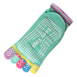 Pack de 2 Paires Socquettes à doigts Enjoy Yoga Vert T.U.