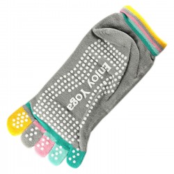 Pack de 2 Paires Socquettes à doigts Enjoy Yoga Gris T.U.