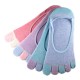 Pack de 4 Paires Socquettes INVISIBLE à doigts Assorties T.U.