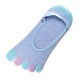 Pack de 4 Paires Socquettes INVISIBLE à doigts Assorties T.U.