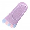 Pack de 2 Paires Socquettes INVISIBLE à doigts Mauve T.U.