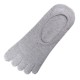 Pack de 2 Paires Socquettes INVISIBLE à doigts Gris T.U.