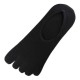 Pack de 2 Paires Socquettes INVISIBLE à doigts Noir T.U.