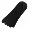 Pack de 2 Paires Socquettes INVISIBLE à doigts Noir T.U.