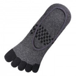 Pack de 2 Paires Socquettes INVISIBLE à doigts Gris foncé T.U.