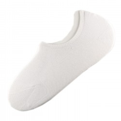 Pack de 2 Paires Socquettes Invisible Anti-dérapant Blanc T.U.