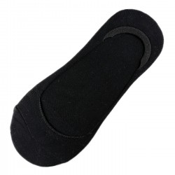 Pack de 12 Paires Socquettes Invisible Anti-dérapant Noir T.U.