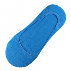 Pack de 12 Paires Socquettes Invisible Anti-dérapant Bleu T.U.