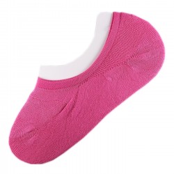 Pack de 12 Paires Socquettes Invisible Anti-dérapant Fuchsia T.U.