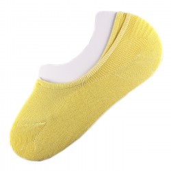 Pack de 12 Paires Socquettes Invisible Anti-dérapant Jaune T.U.