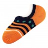 Pack de 2 Paires Socquettes Invisible Anti-dérapant Orange T.U.