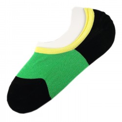 Pack de 12 Paires Socquettes Invisible Anti-dérapant Vert T.U.