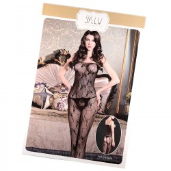 Body collant ouvert résille avec Motif papillon SEXY T.U.