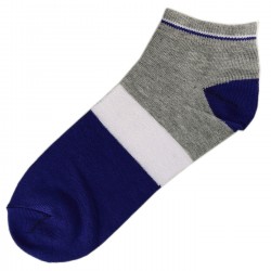 Pack de 3 Paires Socquettes Coton Tricolore Mixte T.U. Bleu