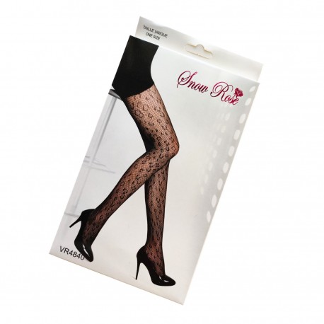 Collants à Motif Léopard Panthère Noir T.U.